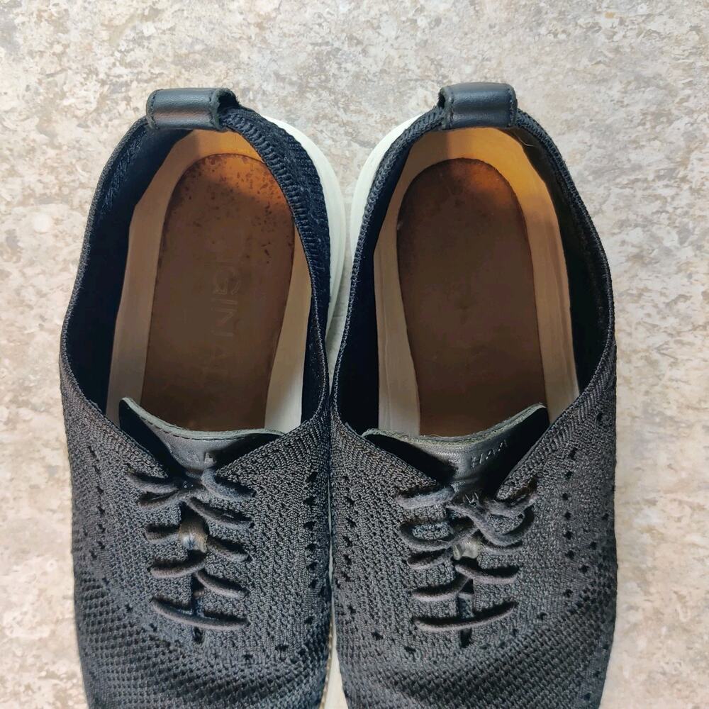 Cole Haan Mens 9.5 M Original Grand Knit Wingtip II Black Ivory C27959 - Picture 8 of 9